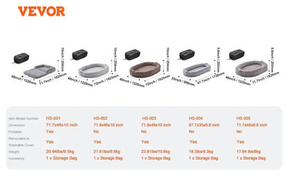 Large Human Dog Bed with Washable Faux Rabbit Fur