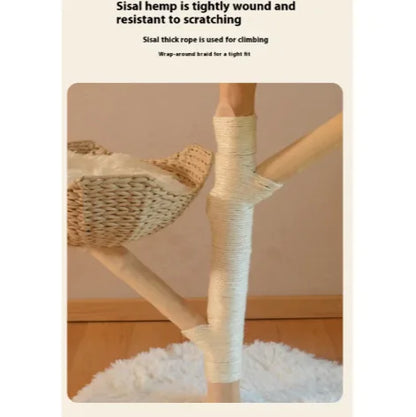 Solid Wood Cat Climbing Tree